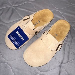 Suede Birkenstock Clogs. Brand new in box. Size 35=5.5